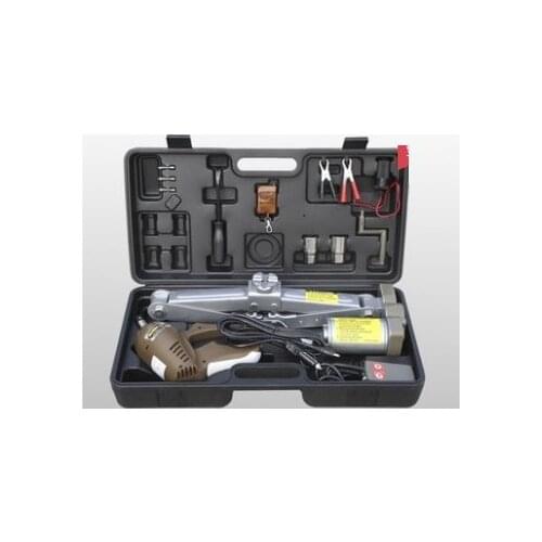 For 5T sedan, SUV, 430MM 12v electric jack with electric wrench Auto electric hydraulic jack car lift tire repair tools toolkit