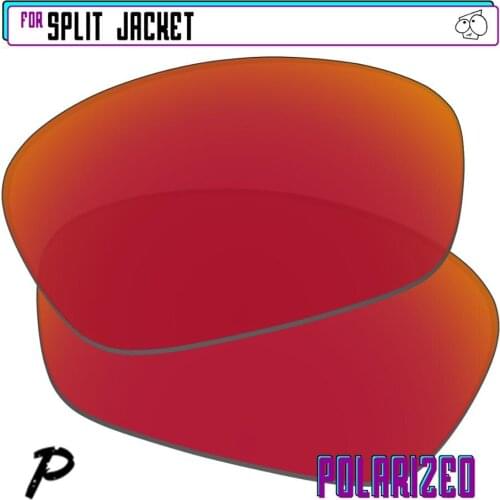 EZReplace Polarized Replacement Lenses for - Oakley Split Jacket Sunglasses - Red P