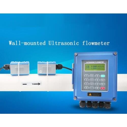 Fixed Wall-mounted Ultrasonic Flowmeter plug-in type External clip probe Heat and Cold Meter for Fire liquid water pipe