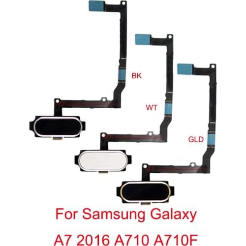 Back Home Button Fingerprint Sensor Flex Cable For Samsung Galaxy A7 2016 A710 A710F 2016 Fingerprint Touch ID Flex Cable