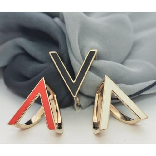 JACKSTRAW V style copper 24K-gold scarf buckle jewelry high quality Enamel process silk clip no hook sild