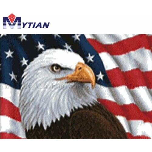 Eagle Collection Full Diamond Painting American Flag Diamond Embroidery Kit Mosaic Rhinestone Pictures Home Decor Wall Sticker