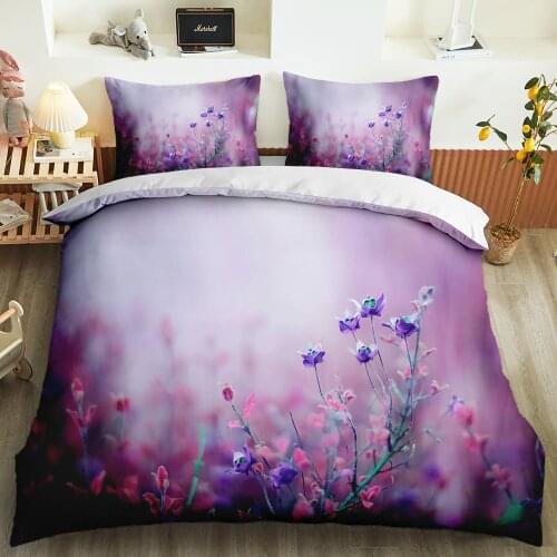 Custom 3D Print Spring Flowers Bedding Set Bedroom Home Decor Fashion Bed Set Pillowcase Soft Duvet Cover Queen King Single