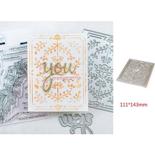 2020 "The World Needs More Of You" Frame Metal Cutting Dies For Scrapbooking Craft Die Cut Card Making Embossing Stencil Photo