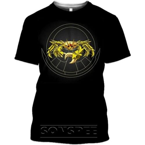 Saint Seiya Anime T Shirt For Men Camisetas Manga Tops Clothes Ropa Hombre Streetwear Tee Camisa Masculina Verano Koszulki