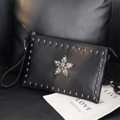 Newhotstacy Bag 05042021 Mens rivet hand bag clutches bag single shoulder bag envelope bag