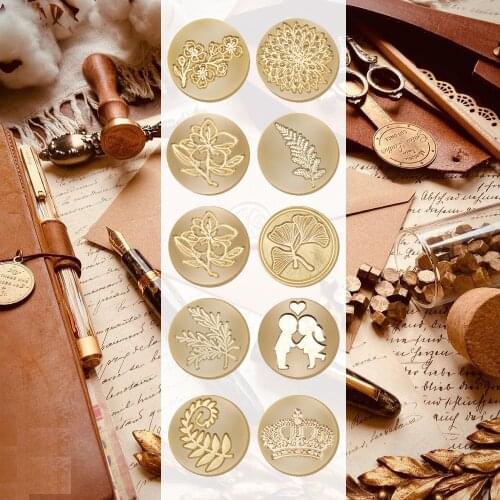 Plant Seal Monstera Leaf Flower Wax Seal Stamp Envelope Seal DIY Sealing Wax Stamp Vintage Custom Design Wood Handle Deco Stamp