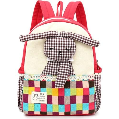 Cute Animal Backpack Kids School Bags For Teenage Girls Boys Cartoon Children Backpacks kindergarten bear Baby Bag Aged 1-3
