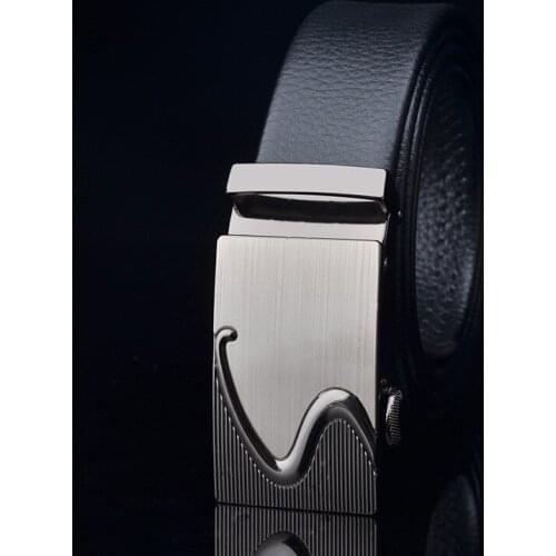 Belt Men Belt Automatic Leather Luxury Black Belt Mens Belts Automatic Buckle Cummerbunds Male