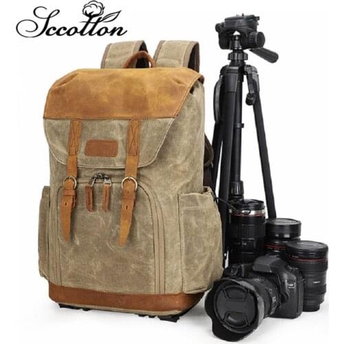 New Arrive Camera Backpack Cross-Country Waterproof Canvas Bag For Canon Nikon Lens Bag Outdoor SLR Liner Shoulder Camera Bag