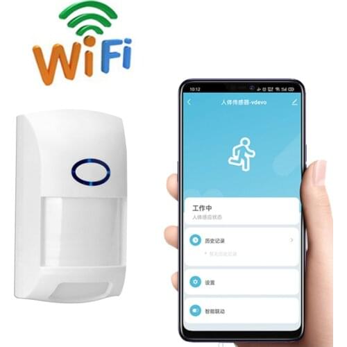Tuya Smart WiFi Infrared Detectors Motion Sensor Alarm Compatible With Tuyasmart APP Smart Life APP