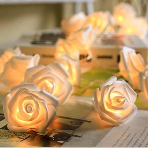 3m LED Rose String Lights Light Decoration for Valentines Day Wedding Girl Heart Room Garden Night Light Firefly Lights Decor