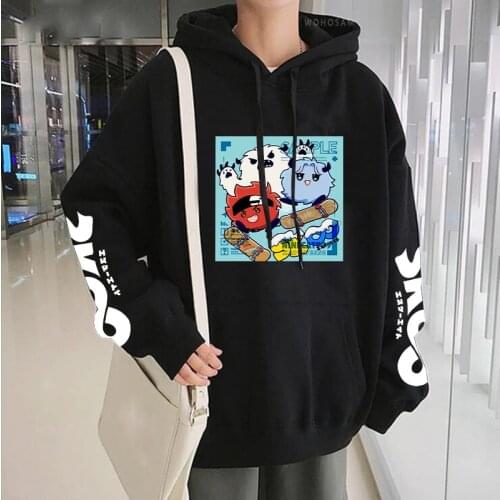Harajuku Japan Anime Sk8 The Infinity Hoodie Funny Cartoon Kawaii Langa And Reki Sweatshirts Female Fashion Winter Warm Colthes