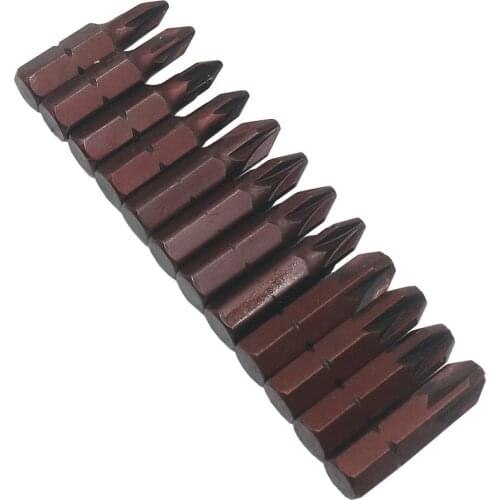 12PCS Security Tamper Proof PZ1 PZ2 PZ3 Magnetic Bits 1/4 inch Hex Shank 25MM S2 Steel Pozidriv Electric Screwdriver Bit Set