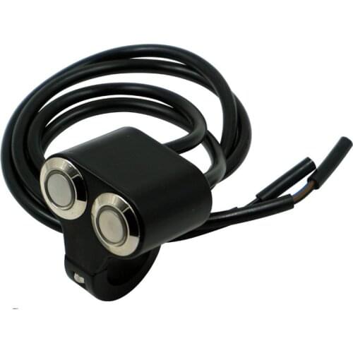 Universally 22mm Motorcycle Switches Handlebar Mount Switch Button Headlight Hazard Brake Fog Light ON-OFF Aluminum Alloy