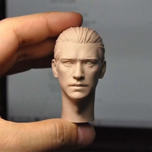 1/6 Takeshi Kaneshiro Michael Caine Uncolored Prototype Head Sculpture Soldier Accessories Fit for 12'' Action Figure Body