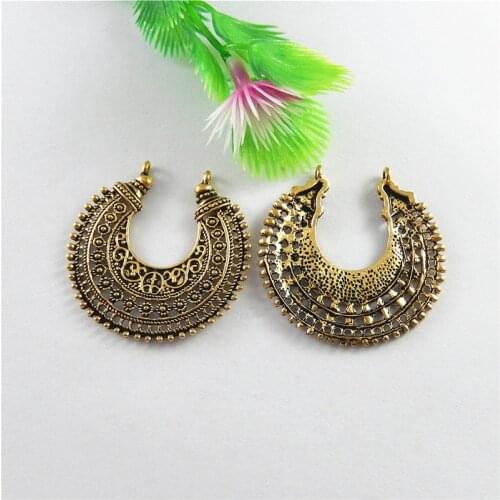 10pcs GraceAngie Creative Antique Gold Imitation Single Half Moon Pendant Charms Popular Jewelry Accessories Decor 51582