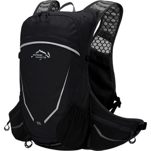 12L Outdoor Sport Cycling Run Water Bag Storage Hydration Pocket Backpack UltraLight Hiking Bike Riding Pack Bladder Knapsack