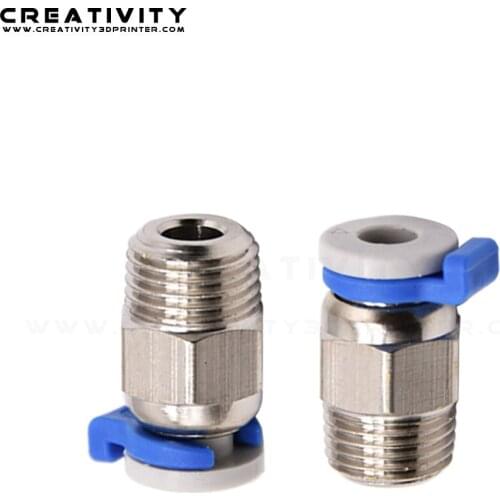 2pcs Pneumatic Connectors PC4-01 For V6 CR10 J-Head MK8 1.75mm PTFE Tube 3D Printer Quick Coupler Fittings Hotend Part