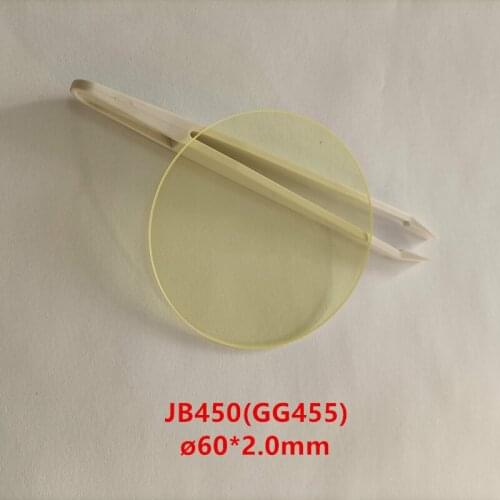60*2.0Mm 450Nm Absorption Cut-Off Type Yellow Optical Glass Jb450 Infrared Transmission Filter