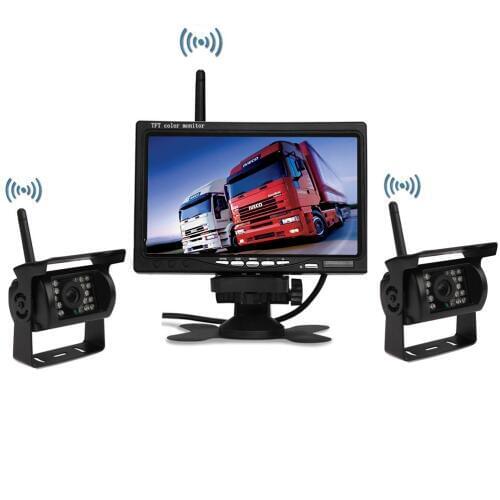Wireless IR Night Vision car Rear View Backup Camera +7" Monitor for Truck/Trailer/ Caravan heavy duty Vehicle camera