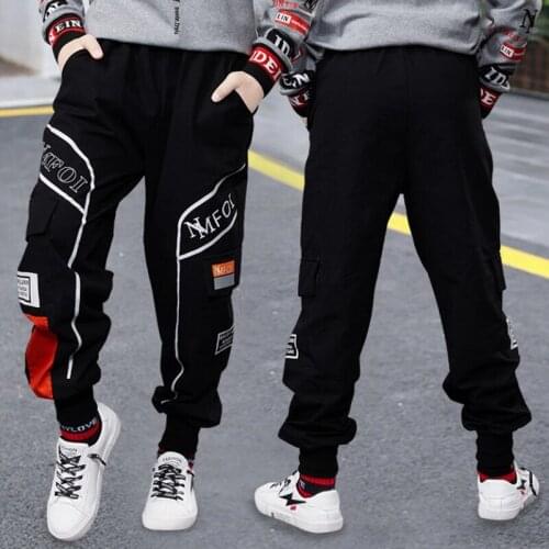 4 6 7 8 10 14 Years Boy Pants Korean Style Fashion Spring Autumn Cotton Sport Pants Enfant Garcon Kids Children Leisure Trousers
