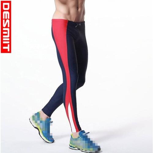 Desmiit Swimwear Men Swim Tights for Man Swimsuit Swimming Pants Long Swim Trunks Beach Bathing Suits Fitness Sport Wear Sunga