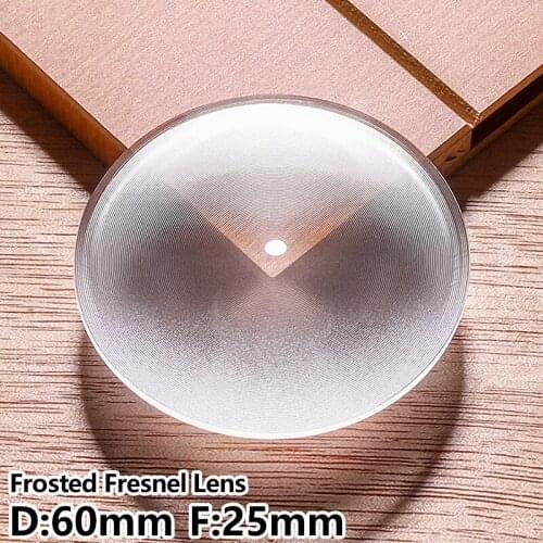 Frosted Fresnel lens D60mm F25mm Eliminate stray light Photography lamp Cast light Fly eye lens Customizable