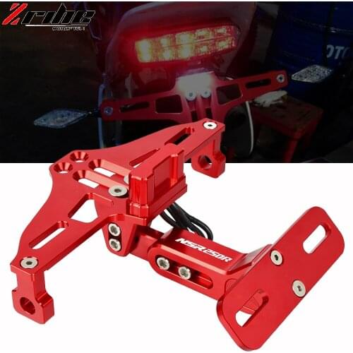 Motorcycle Adjustable Angle License Number Plate Frame Holder Bracket For Honda NSR250R 1988-1994 1989 NSR250 NSR 250 R 250R