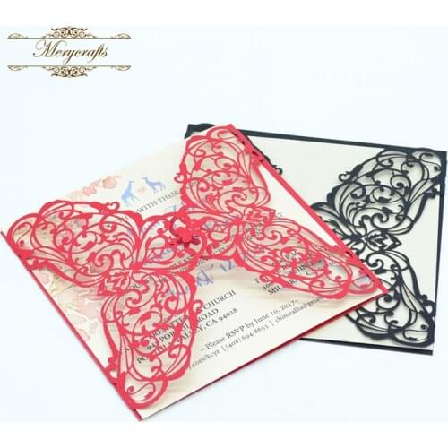 MR099 laser cut vines handmade invitation india jinan mery arts wedding cards models