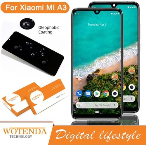 Original 6.088" Super Amoled LCD Replacement with Frame for XiaoMi Mi A3 Screen CC9e Display Touch Digitizer Repair parts