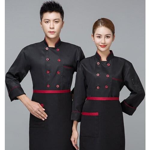 Chef Work Uniform New Satin Breathable Wicking Chef Costume High-End Hotel Western Restaurant Canteen Catering Service Overalls