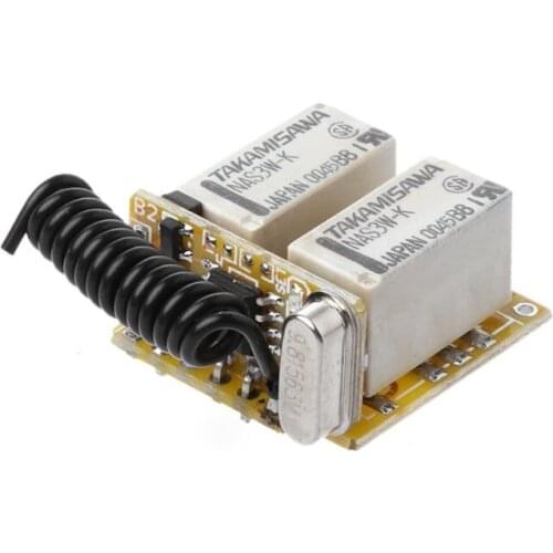 Relay Remote Switch 2CH DC3.7V 4.2V 5V 6V 7.4V 8.4V 9V 12V Output 0V Dry Contact Relay Switching Value NO COM NC 315MHz 433MHz