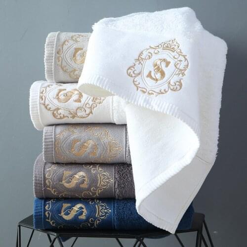 Luxury Hotel Satin Towel Bathroom 100% Cotton Couple Gift 40*78 Cm Face Towels for Adults Washcloths Absorbent Hand Towel