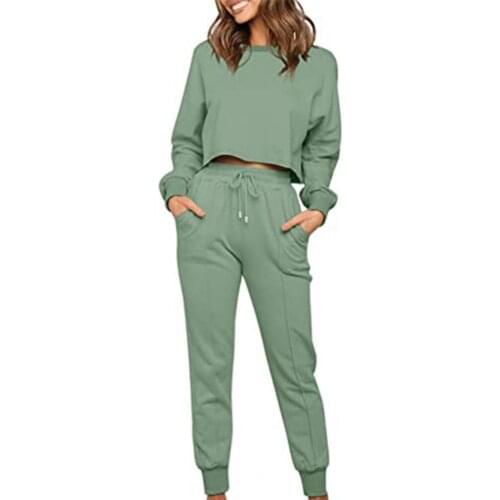 Yoga Sweatsuit Set Costume Long Sleeve Elasticized Cuff Casual Tracksuits Quick Drying Sweatsuit Set Tops Pants Tracksuits 2XL