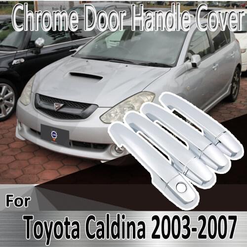For Toyota Caldina T240 2003~2007 2004 2005 Styling Stickers Decoration Chrome Door Handle Cover paint Refit Car Accessories