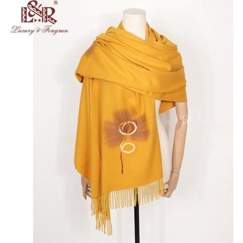 Winter Cashmere Scarf Women Thick Warm Shawls Wraps Lady Print Scarves Fashion Tassels Pashmina Blanket quality foulard 2020
