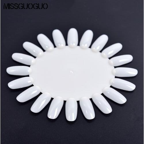 1pc False Nails Practice Display Nail Art Colors Chart Clear and Clear Fake Nails Tips Nail Art Display Tools