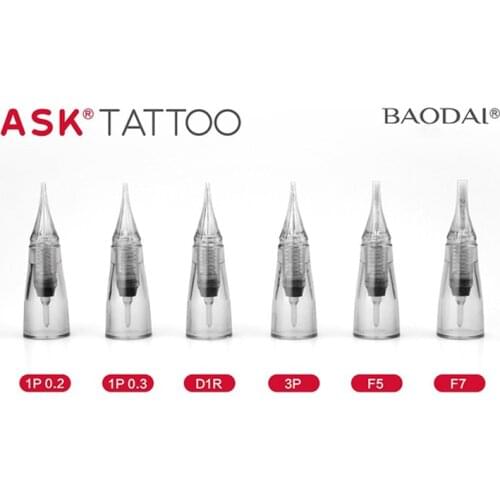 10pcs Top Quality ASK Baodai Digital Permanent Makeup Needle 1P/3P/1D/5F/7F Tattoo Eyebrow Lip Eyeliner Pen Machine