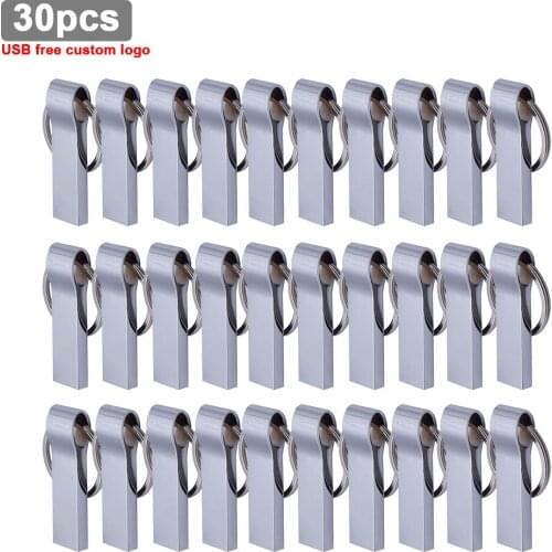 30pcs/lot Top quality USB 2.0 Flash Drive pen drive 4GB 8GB 16GB 32GB waterproof usb Pendrive 64gb Memory Stick free custom logo