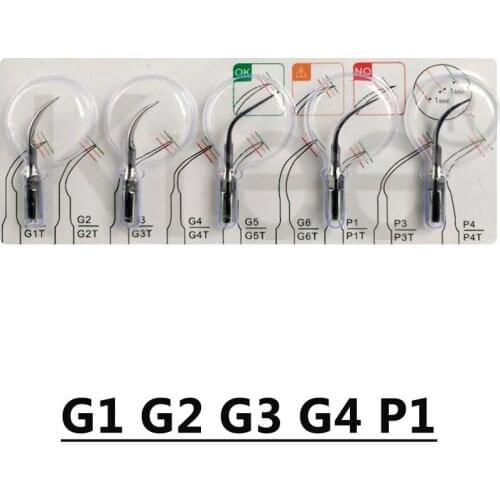 5PCs Dental Ultrasonic Scaler Tip Scaling Periodontics Endodontics Dentists Multifunction Endo Perio Scaling Tips G P E