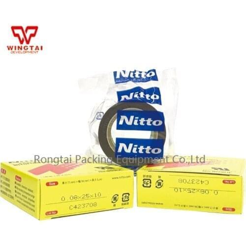 50Pcs T0.08mm*W25mm*L10m Nitto PTFE Film 903UL Heat Resistance Silicone Adhesive Tape