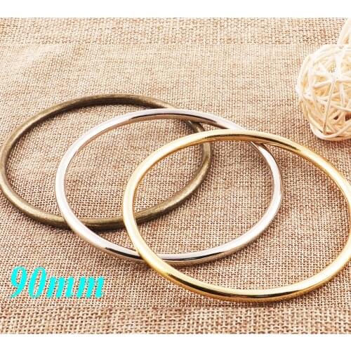 90 mm O Rings 4 pcs Buckles Gold/Silver/Antique Bronze Leather Belt Clasp Handbag Key Chains Webbing Strap Handbag Hardware