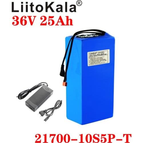 LiitoKala 36V Battery 25ah ebike battery 20A BMS 36V 25AH 21700 10S5P Lithium Battery Pack For Electric bike Electric Scooter