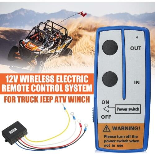 12V Car Wireless Winch Electric Remote Control With Manual Transmitter Set Truck ATV SUV Truck Vehicle Trailer Kit