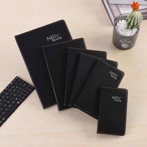 152 Pages Notebook Leather Notepad Portable Journal Diary Book Writing Pads Planners School Office Stationery Black