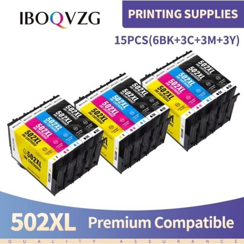 IBOQVZG Ink Cartridge Compatible For EPSON 502 T502 For Epson XP-5100 XP-5105 WF-2860 WF-2865 XP5100 5105 2860 2865 Printers