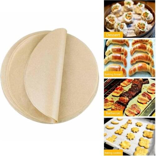 200Pcs 8/9 Inch Round Non-Stick Barbecue Oven Baking Pan Bakeware BBQ Kitchen Paper Mats