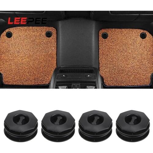 LEEPEE 4 Piece/Set Car Floor Mat Clips Anti-Slip Holders Buckle Auto Carpet Fixing Grips Clamps Auto Fastener Clip Universal
