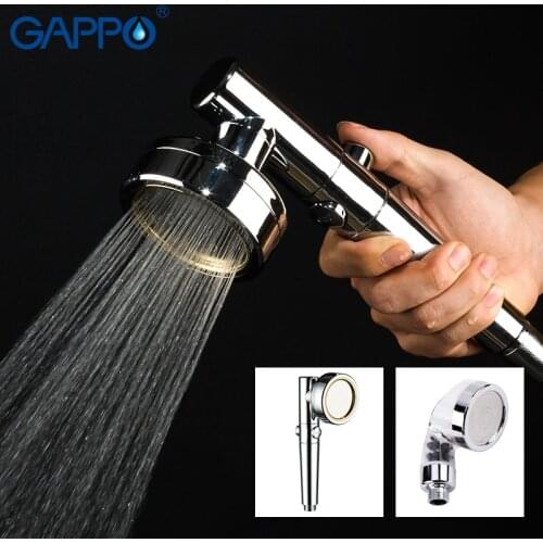 GAPPO shower head 360 degree rotatable with Water Control Button Filter High-pressure water-saving watering head Rain shower